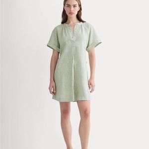 Everlane Light Mint Green Striped Mini Dress